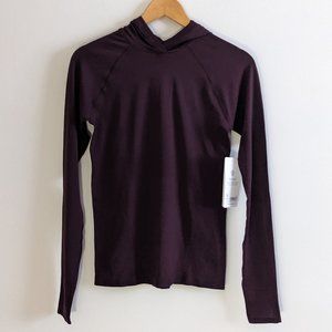NWT Athleta Momentum Seamless Hoodie, Spiced Cabernet, Small
